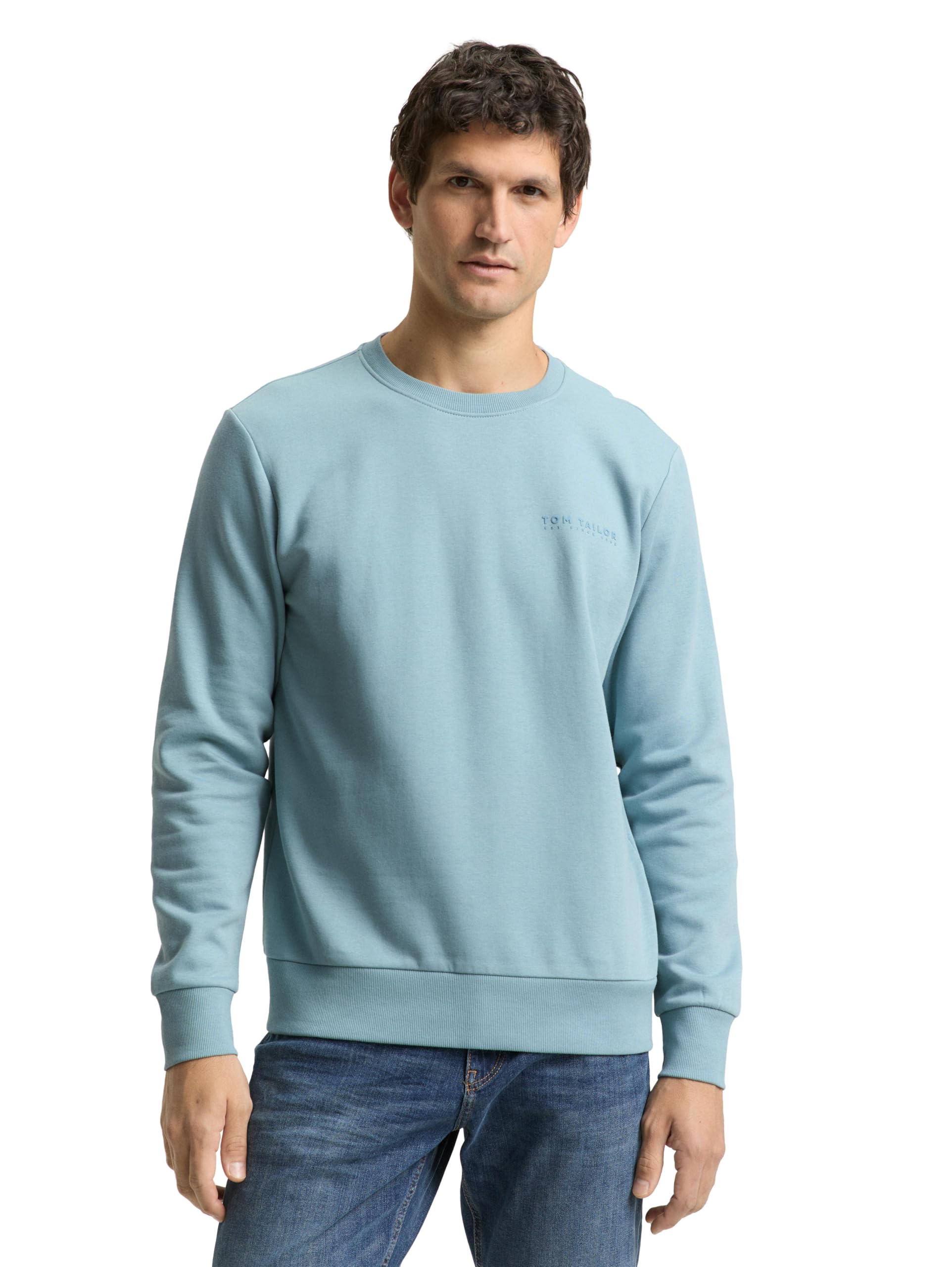 TOM TAILOR Herren Sweatshirt mit Rundhalsausschnitt