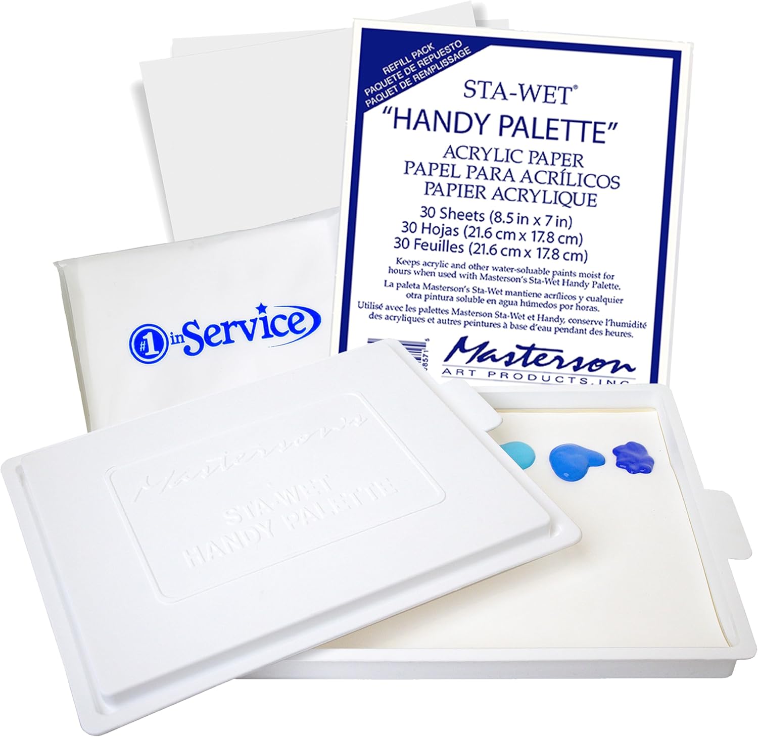 Masterson StaWet Paint Palette with Airtight Lid, Keeps Wet Paint