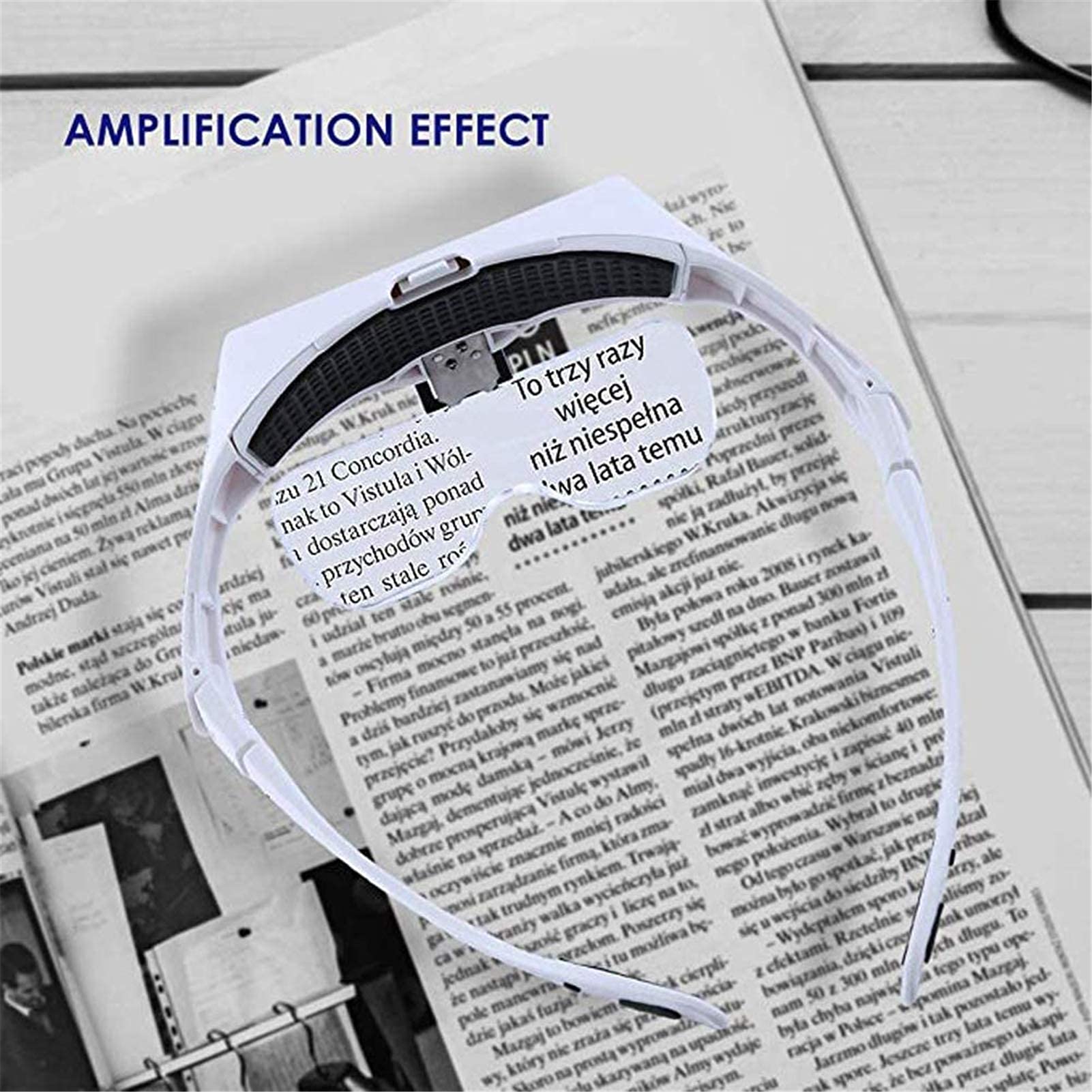 EUQKKWLOY Lupa de Diadema con Lentes Intercambiables, Lupa Digital de Mano, Lupa de Diadema con 2 Luces LED - Lupa de Lectura Manos Libres con Soporte para la Cabeza y 5 Lentes reemplazables