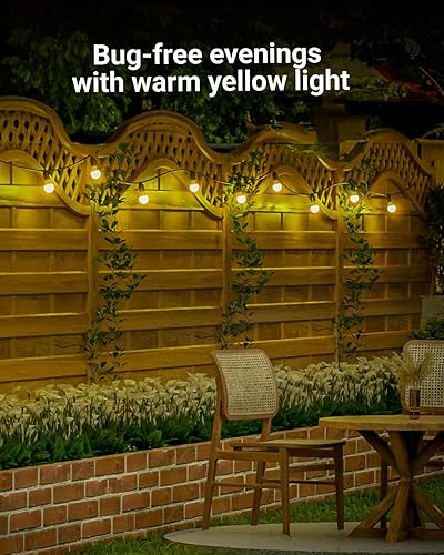 Miniatura 6 de Sunco - Paquete de 6 bombillas amarillas para exteriores A19, luces LED de insectos para exteriores del anochecer al amanecer, 480 LM, 9W, 2000K