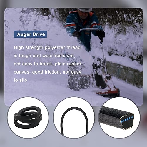 Miniatura 3 de Igidia 106-4498 Correa de transmisión para quitanieves Toro (12" X 43")