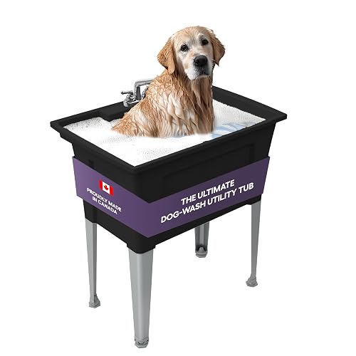 Freestanding Utility Sink with Pull-Out Faucet – 32" with Steel