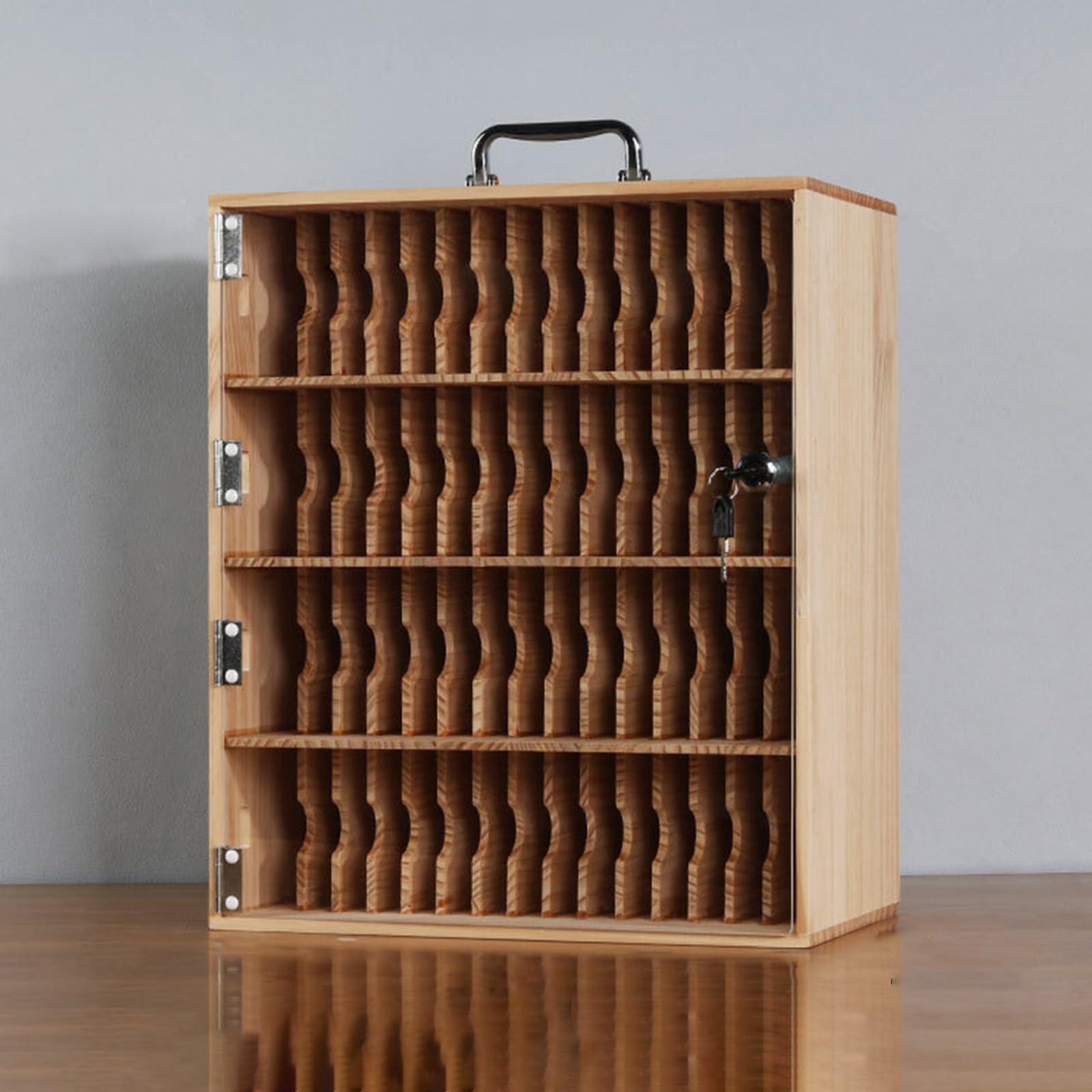 Nizer - Supporto da parete per telefono con 60 scomparti, ideale per studenti e lavoratori di fabbrica, comoda maniglia per un facile accesso, soluzione salvaspazio