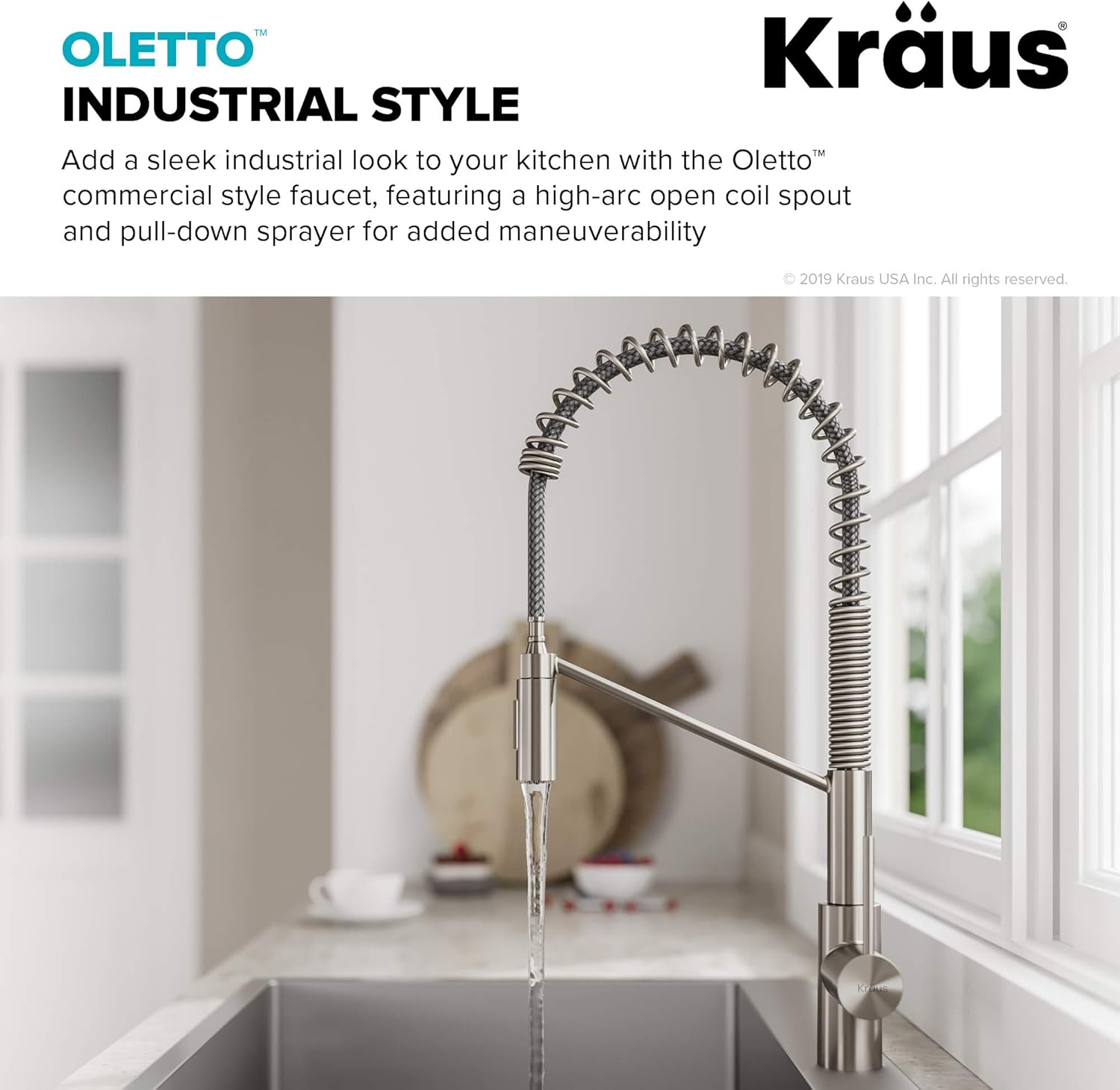 Flаѕh Dеаlѕ - 60% оƒƒ Kraus KPF-2631SFS Oletto Single Handle Commercial Kitchen Faucet, 21.85 inch, Pull Down Stainless Steel