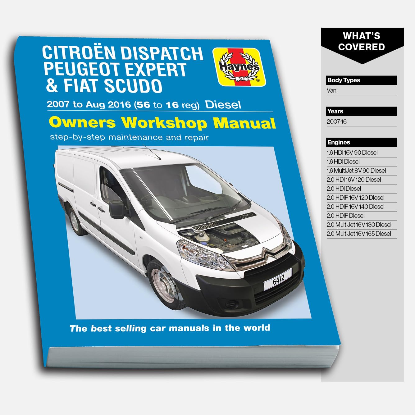 Citroën Dispatch, Peugeot Expert & FIAT Scudo Diesel ('07-Aug '16) 56  PAPERBACK