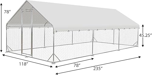 Miniatura 18 de Gallinero grande de metal, gallinero al aire libre, jaula para aves de corral en forma de espiral con cubierta impermeable y anti-ultravioleta