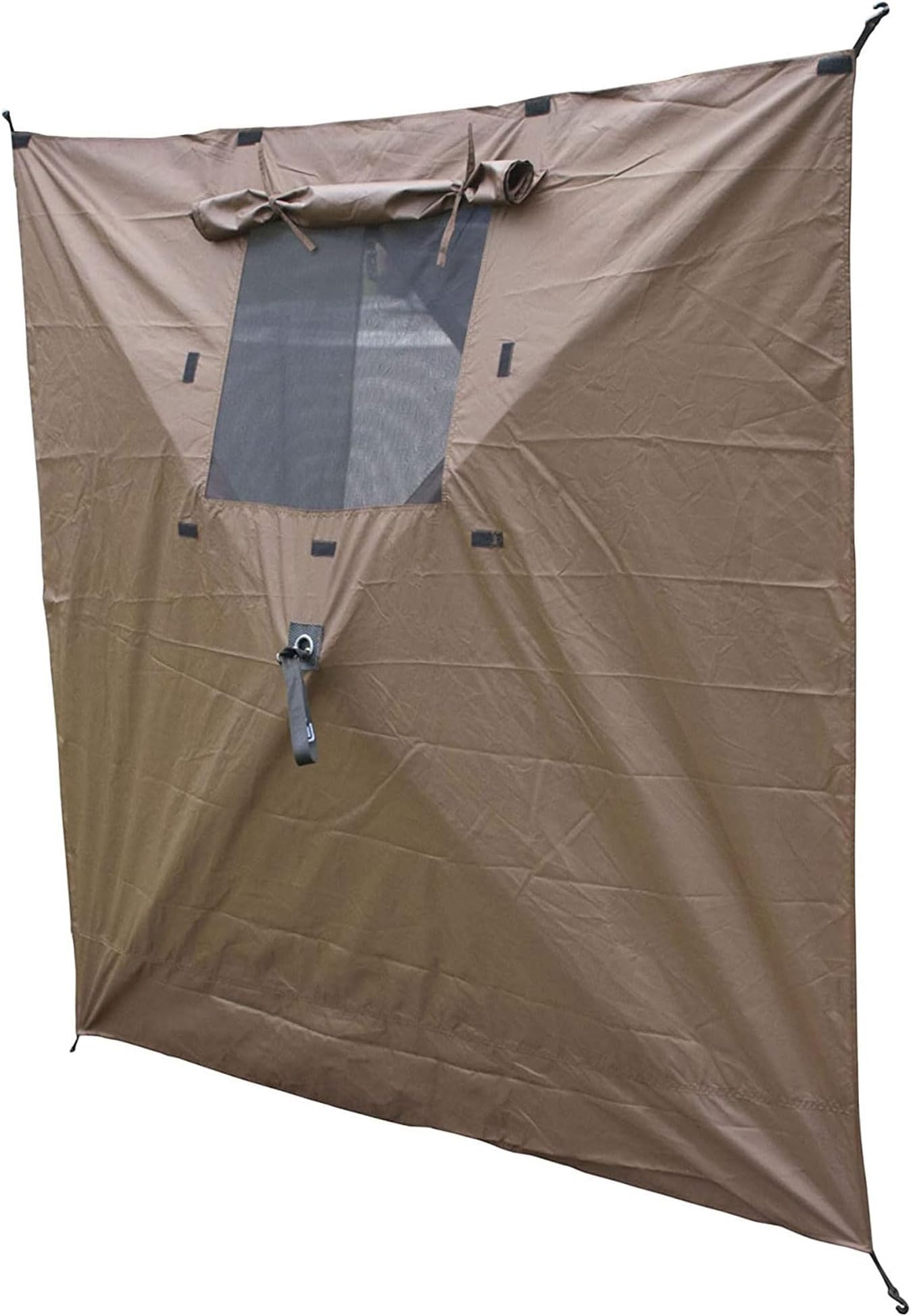 Clam 9897 Wind Panels with Windows, (2 Pack), Brown