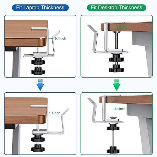 Miniatura 6 de Soporte vertical para laptop, soporte ajustable para computadora portátil para el lado del escritorio, se adapta a todos los