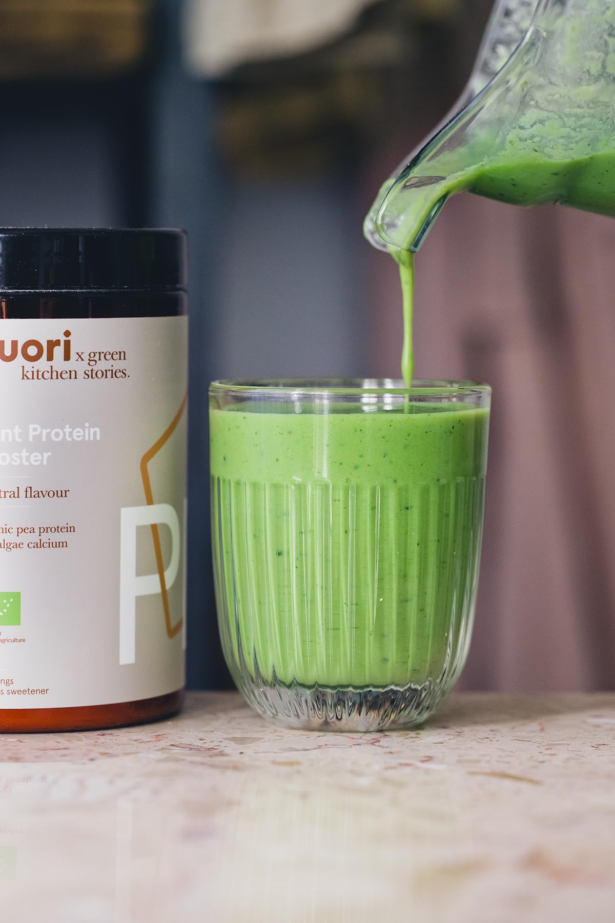 PUORI PB Plant Protein Booster Proteine Vegane con calcio da alghe marine - 317g 25 dosi