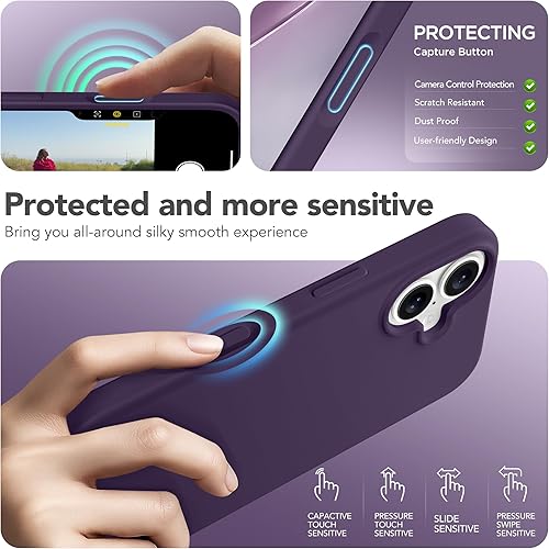 Miniatura 191 de GONEZ Funda para iPhone 14 Pro, compatible con Magsafe, con protector de pantalla + protector de lente de cámara, forro de microfibra suave