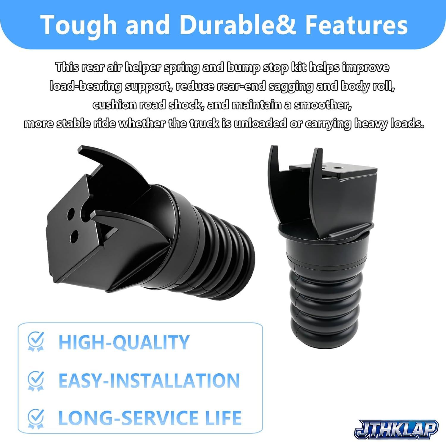 Rear Helper Spring Bump Stop Kit Compatible with Ford F-150 4WD 2009-2018 Left Right Side, Replace SSR-117-47, 2PCS