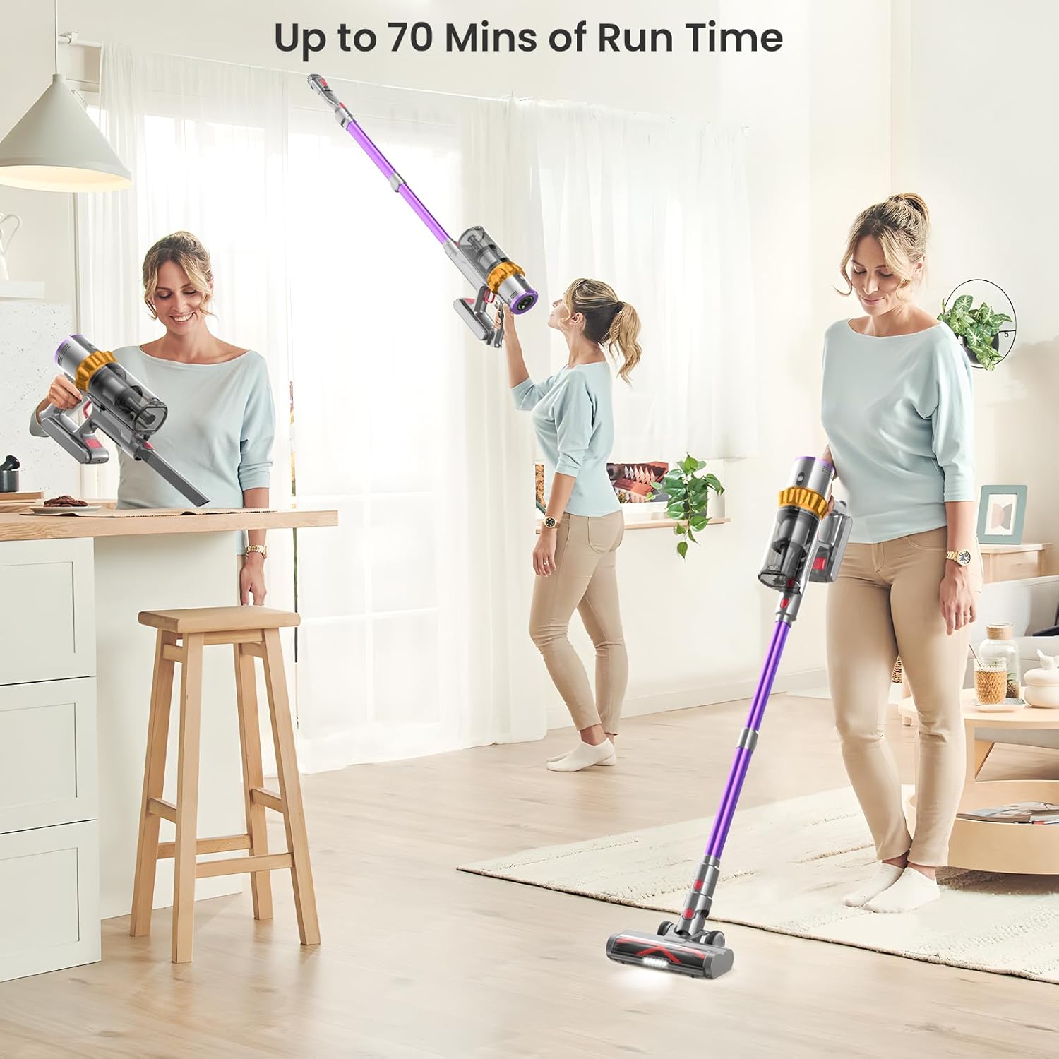 CAMIY KSW11 Cordless Vacuum Cleaner in various assembled configurations