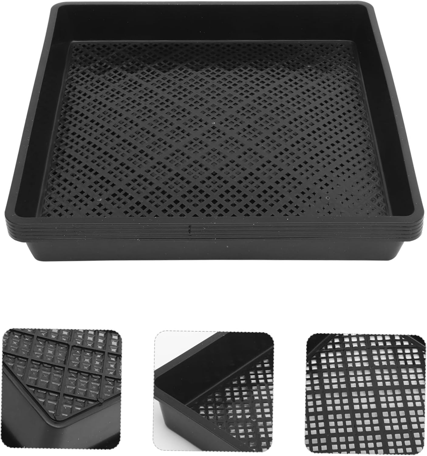 5pcs Reusable Plastic Plant Trays for Germination and Transplanting Growing Trays for Home Gardening