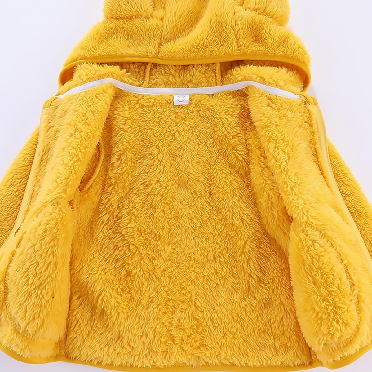 AIWUHE Toddler Boys Girls Hooded Fleece Jacket Cute Bear Hoodie Zip Up Teddy Coat Sherpa Winter Warm Outwear With Pocket 1-6Y