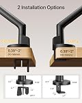 monTEK Sleek Aluminum Monitor Arm, Single Monitor Mount for 17-40" Screens | Tension Indicator, Premium Mechanical Spring Monitor Arm, C-Clamp&Grommet Base,VESA 75/100mm, Max Load 26.4 lbs
