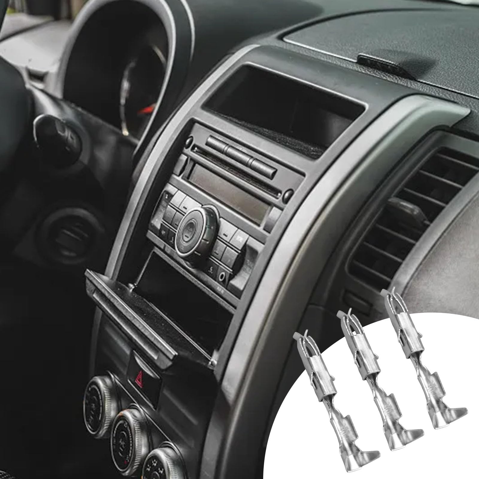 HERRKINDNESS 50 Pezzi Contatti Mini ISO Femmina In Ottone – Connettori Per Autoradio E Altoparlanti, Diametro Filo 18-22 AWG, Crimpatura Professionale