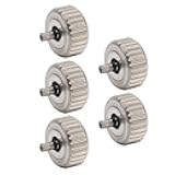KunEchevyr 5Pcs Watch Crown Parts, Steel Assorted Watch Crown Spare Parts, Durable Watch Repair Tool with Different Sizes, Convenient Replacement Accessories for Watchmakers and Amateurs