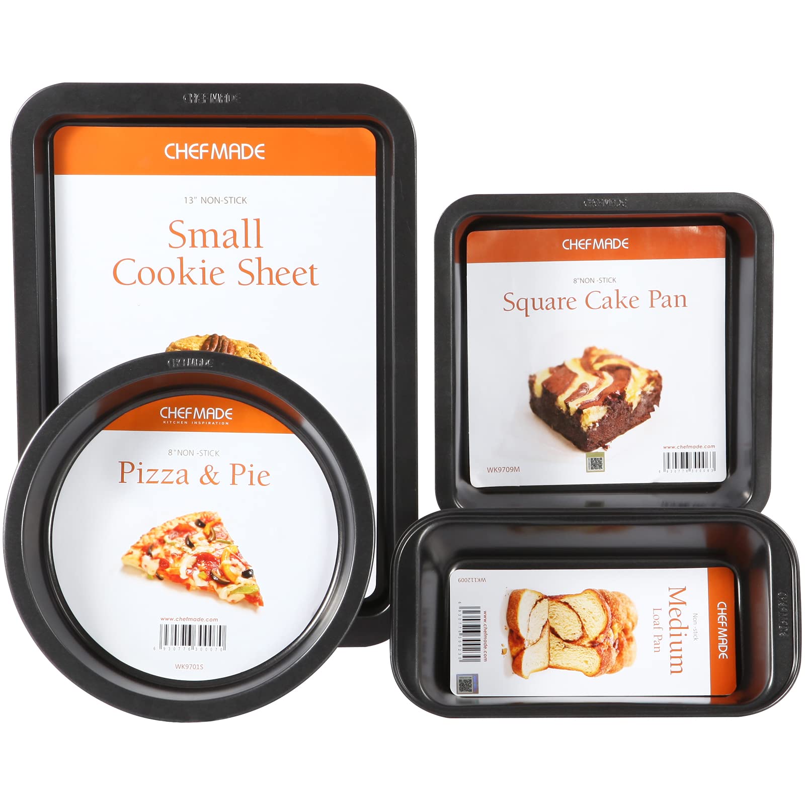 CHEFMADE 4-Piece Nonstick Kitchen Bakeware Set Carbon Steel