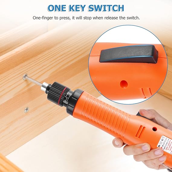 Electric Screwdriver Set Automatic Screw Driver Drill Tool Torque Adjustable Stepless Speed Regulation (5mm)