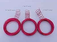 Vista 5 de Alambre de aluminio anodizado calibre 15 de 49 pies para hacer joyas y manualidades (0.059 in, negro, 41510)