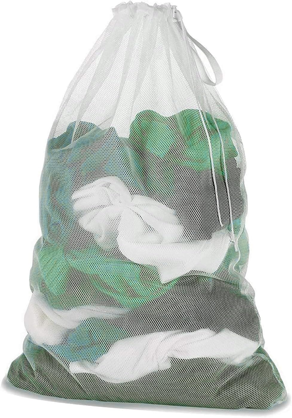 Meowoo White 1Pcs Laundry Bags With Drawstring,60×90Cm Mesh Laundry Bags For Delicates Heavy Duty Net Washiing Bag For Washing Machine