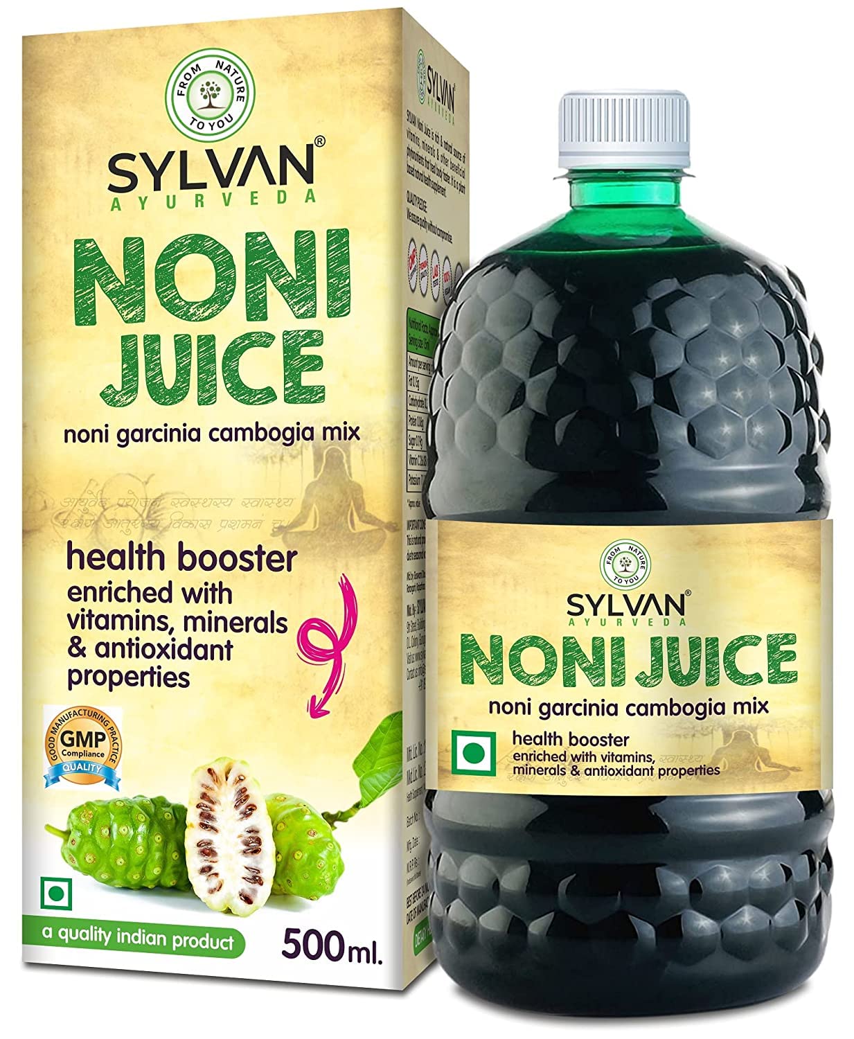 Noni Pure Nutrition Noni Gold Juice 450Ml I Quality roduct By Sylvan Ayurveda (B0C6YGYK8S) Amazon Price History, Amazon Price Tracker