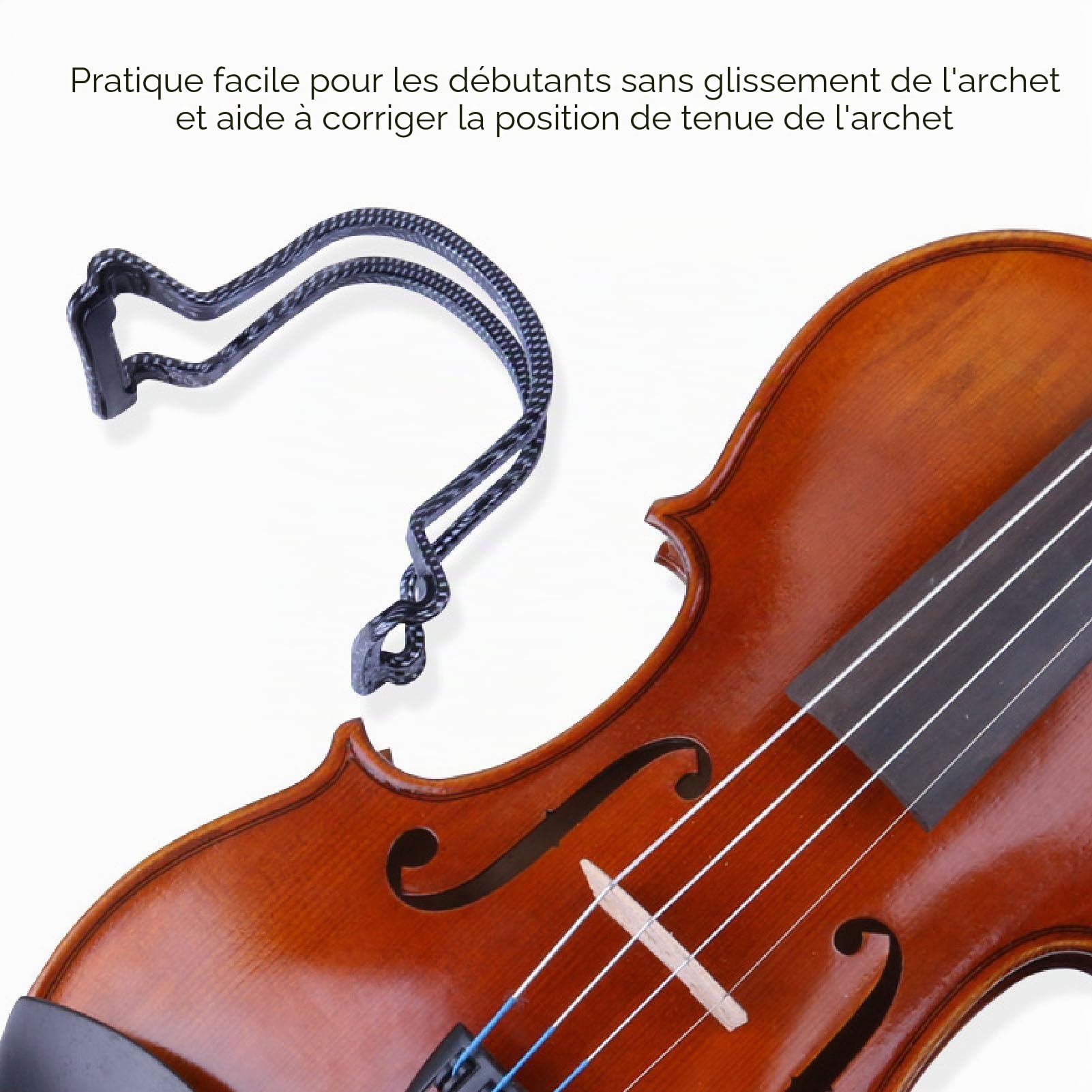 FOCKETY Collimateur D'Archet De Violon, Outil De Guidage De Redressement Réglable 4/4-1/2, Correcteur D'Archet Léger, Accessoire D'Entraînement