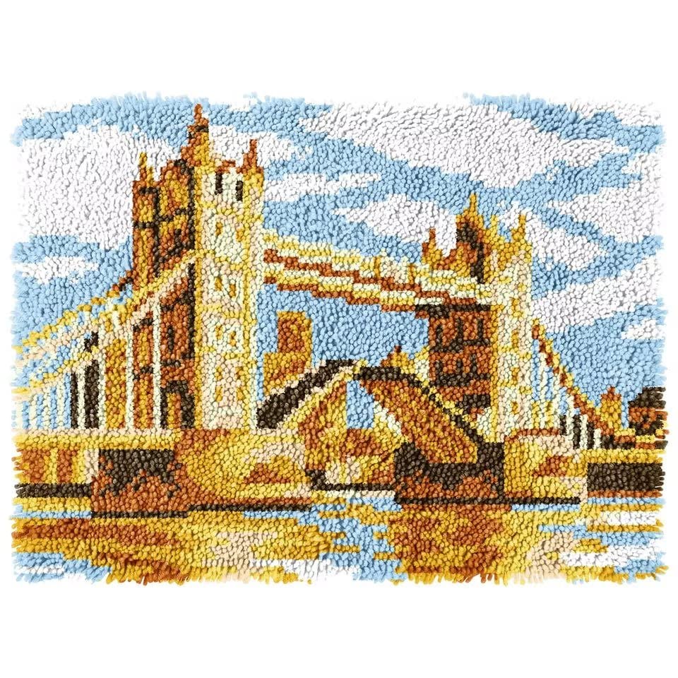 ROCKY&CHAO Latch Hook Kit London Bridge Pattern 60x40cm