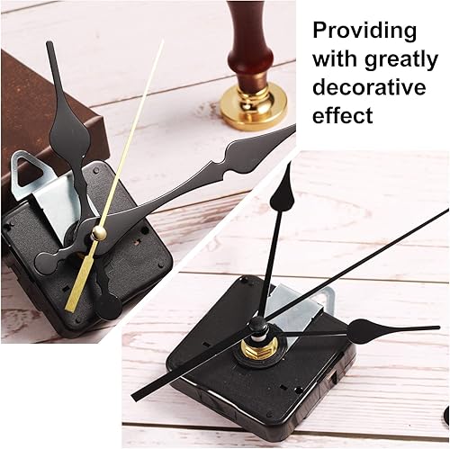 Miniatura 7 de Mecanismo de movimiento de reloj de cuarzo, 4 piezas, mecanismo de reloj de bricolaje sin tictac con 6 manecillas de reloj para repuesto de piezas