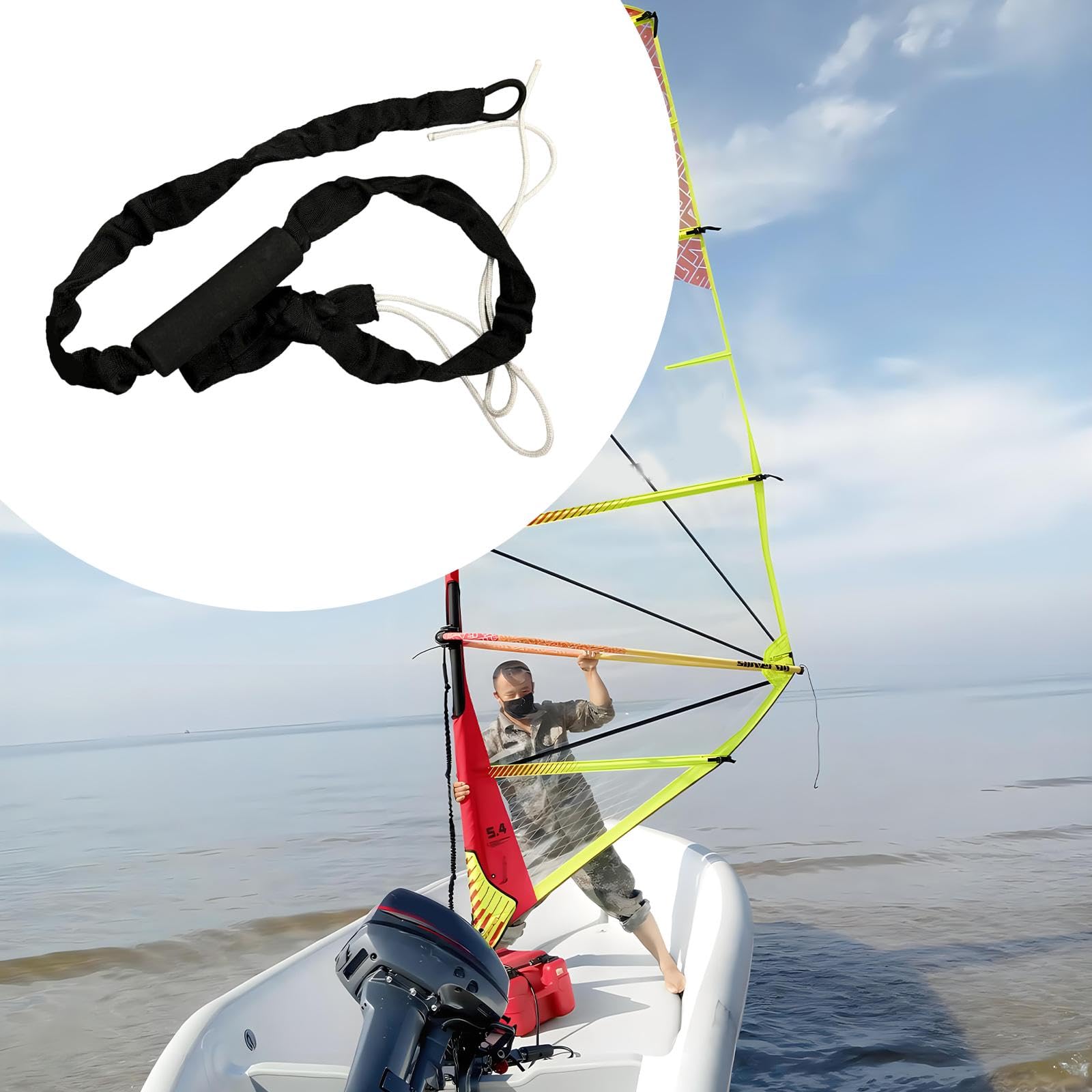 rockible Tavola da Surf Corda da Vela Surf Corda da Windsurf Sport Acquatici Accessori per Corda di Controllo Leggera per Il Windsurf
