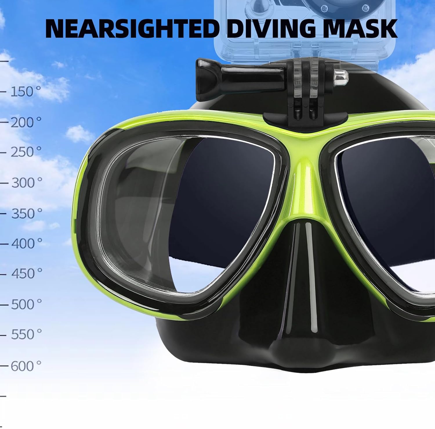 Nearsighted Snorkeling Gear for Adults Youth, Professional Full Dry Top Silicone Snorkel Set, Anti-Fog Scuba Diving Mask with Adjustable Strap - Image 4