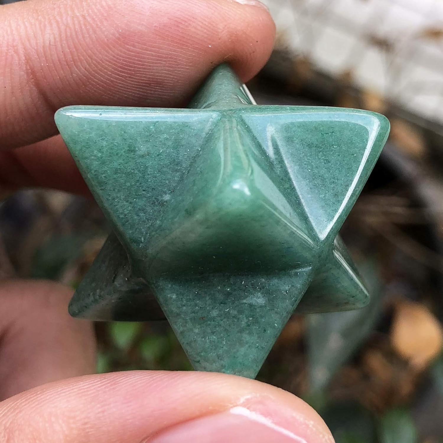 Fekuar Green Aventurine Crystal Merkaba Star for Healing Reiki Spiritual Divine Therapy Energy - Image 3