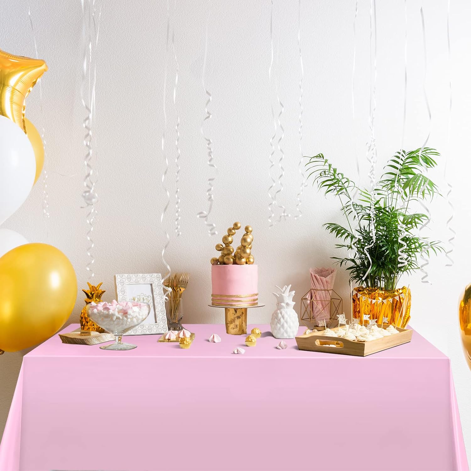 Moukeren 16 Pack Plastic Tablecloths Bulk 54 x 108 Inch Disposable Rectangle Table Covers Waterproof Party Table Cloths for Indoor or Outdoor Events Birthday Party Decor Supplies (Mixed Color)