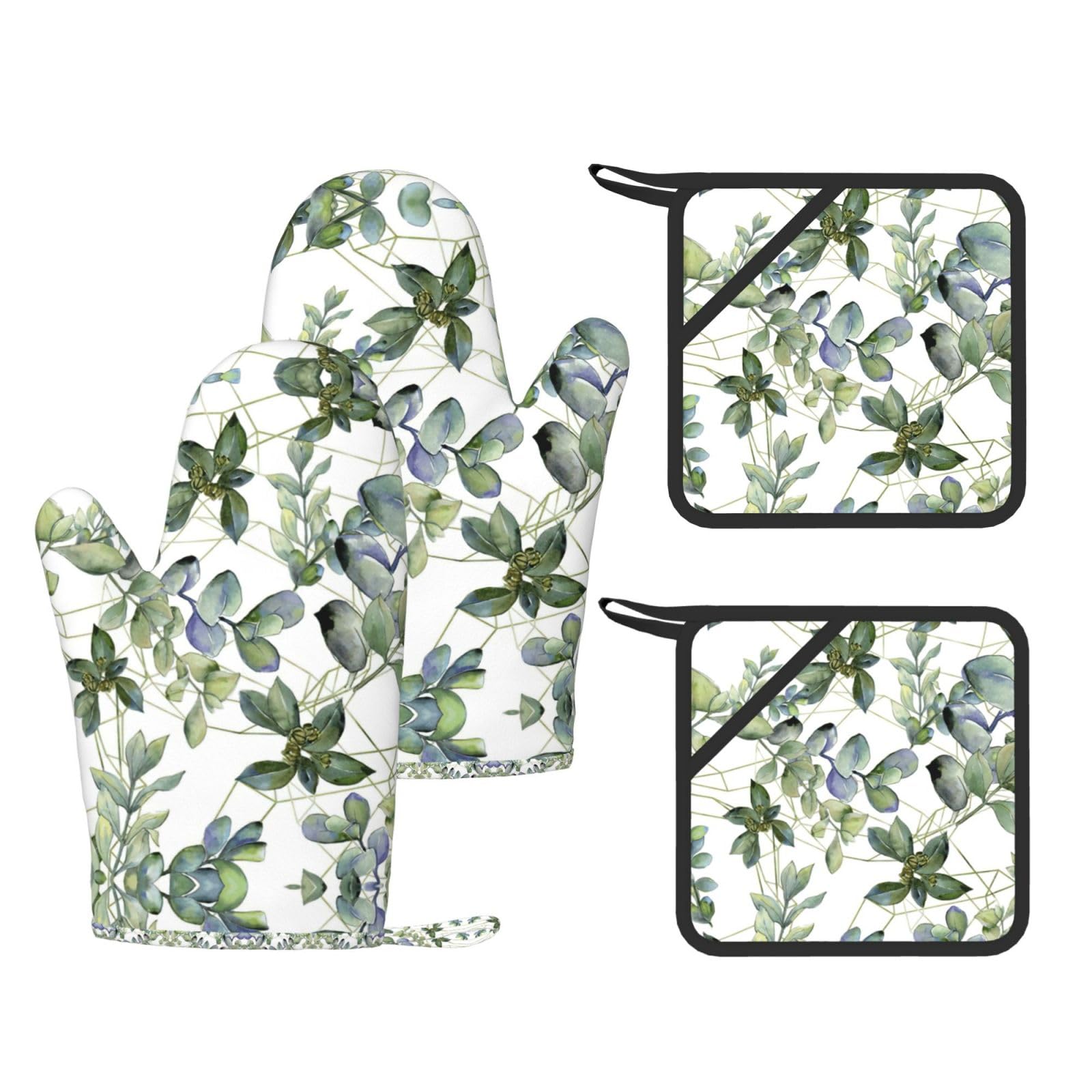 Kit de cuisine eucalyptus en textile thermique de haute qualité