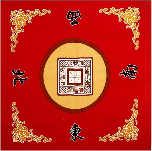 Miniatura 2 de Mahjong Mat, cubierta antideslizante para mesa de reducción de ruido, tapete de mesa de Mahjong antideslizante con bolsa, para Mahjong Paigow Poker