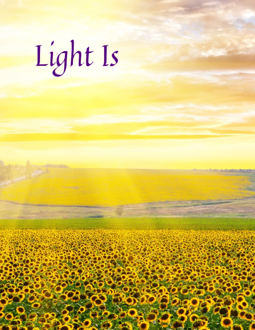 Light Is 12 (L) Beautiful Light Themed College Ruled Composition Notebook, Pretty Back Cover: Amazing Sunlit Sunflower Field For Women Girls Teens! Lovely Present Gift, This Cover Available S-M-L