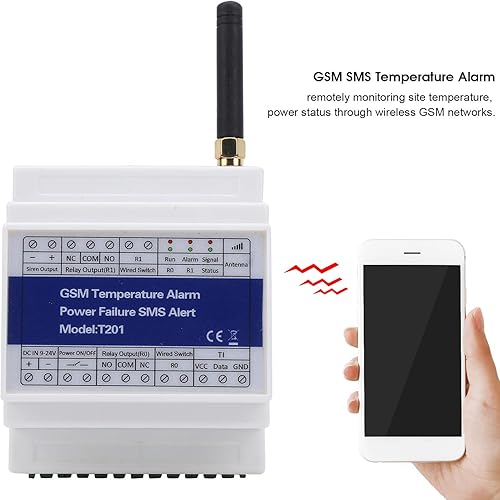 Miniatura 3 de GSM SMS Humedad Temperatura Monitor Remoto Alarma, Termómetros interiores Alarma de temperatura Alerta de fallo de energía Detector Control remoto