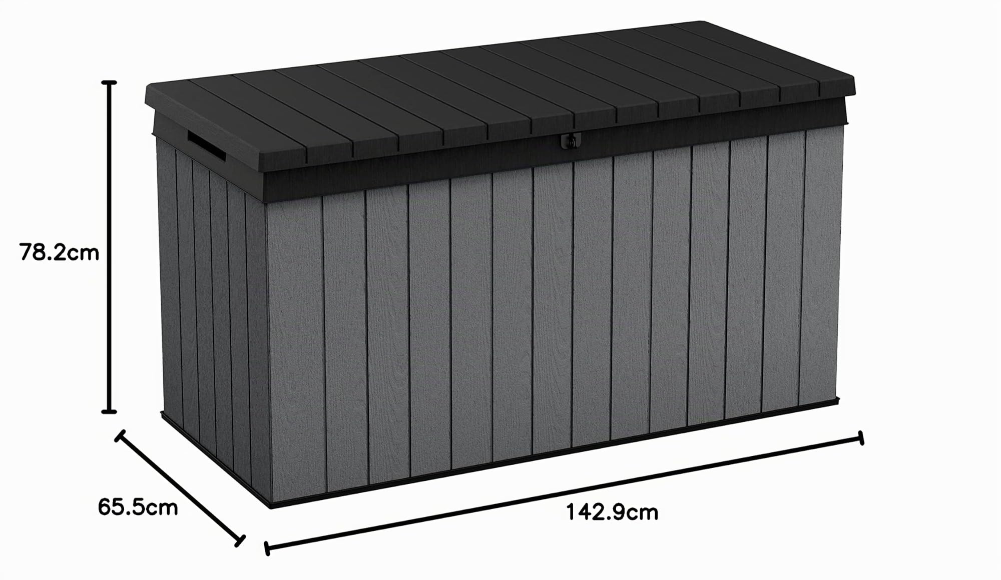 Keter Caja de Almacenamiento para Jardín Gris 570 L Patio Exterior Aire Libre