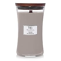 WoodWick candela grande profumata con stoppino scoppiettante | Fireside | Durata Fino a 130 Ore