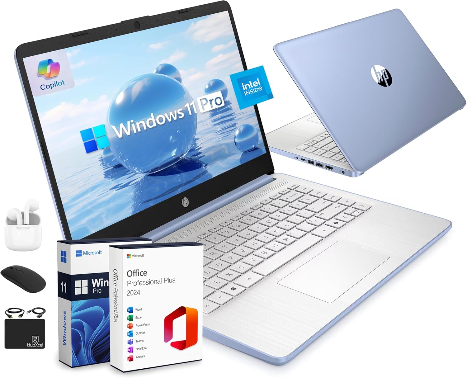 HP Ultrabook 14 Laptop Computer Business Study & Home 2025, Lifetime MS Office + Windows 11 Pro, Quad-Core Intel CPU, 16GB RAM & 628GB Storage (128GB UFS+500GB Ext), Wi-Fi 6, HubxcelAccessory, Blue HP Ultrabook 14 Laptop Computer Business Study & Home 2025, Lifetime MS Office + Windows 11 Pro, Quad-Core Intel CPU, 16GB RAM & 628GB Storage (128GB UFS+500GB Ext), Wi-Fi 6, HubxcelAccessory, Blue