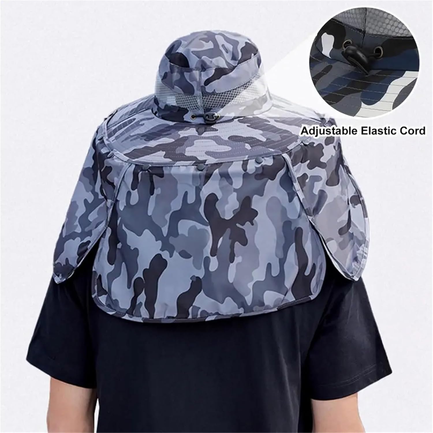 Outdoor Sun Hats for Men Women Fishing Hat with Removable & USB Charging Fan 1Pcs