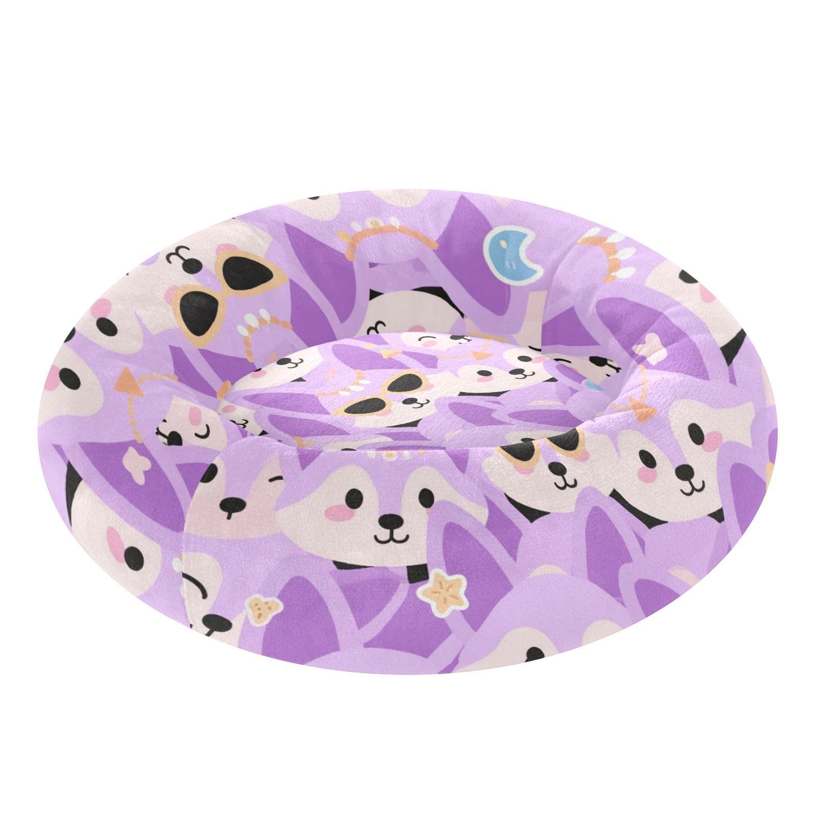 Lit pour chat violet anti-stress taille M pour apaiser l'anxiété des petits animaux