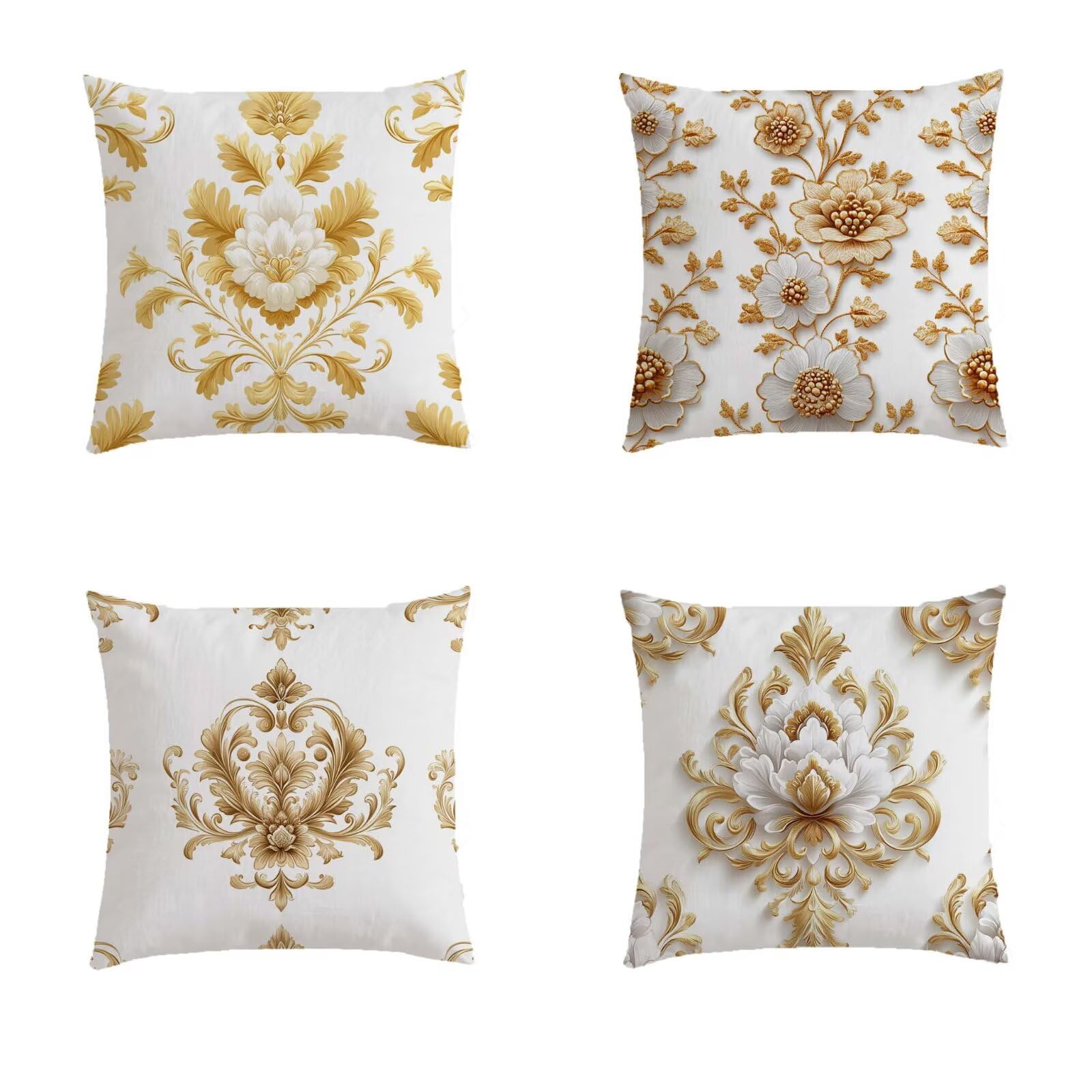 Housse coussin exterieur 40x40 taie oreiller imperméable fleurs pour canapé et salon de jardin