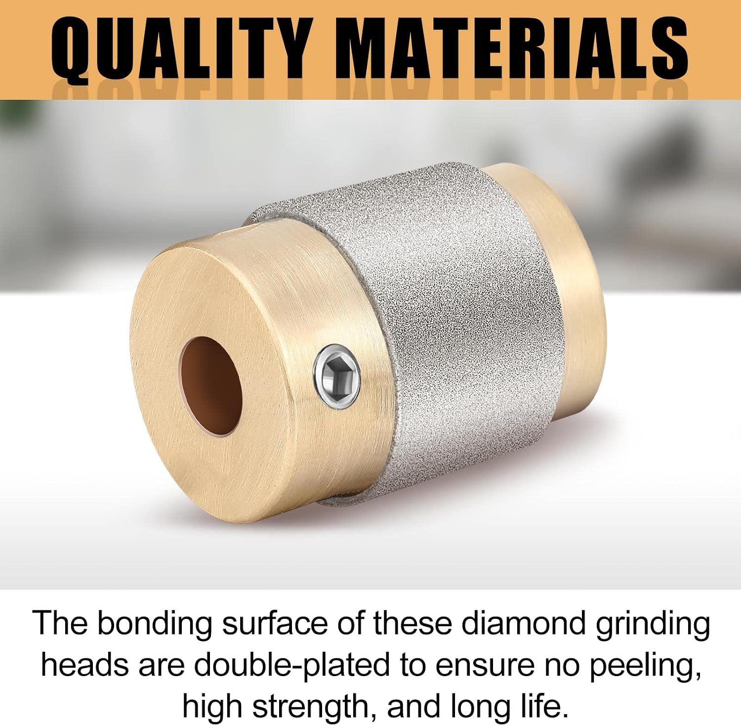 Glass Grinder Bits, Stained Glass Drill Bits, Stained Diamond Grinder Bit Head Tools, Stain Tools and Supplies(1 Piece,1 Inch)