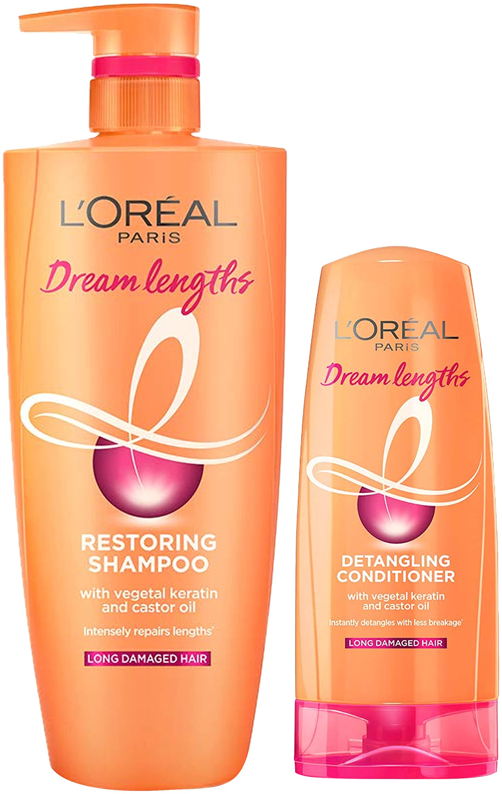 Dream Lengths Shampoo, 704 ml & L'Oreal Paris Dream Lengths Conditioner, 192.5 ml