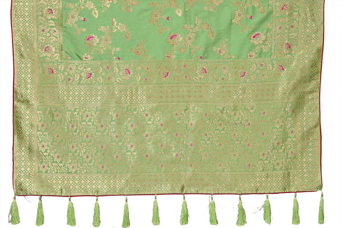 Monjolika Fashion Women's Pure Kanjivaram Style Banarasi Soft Design silk Saree With Blouse Piece For Wedding (37769 color) product image 8