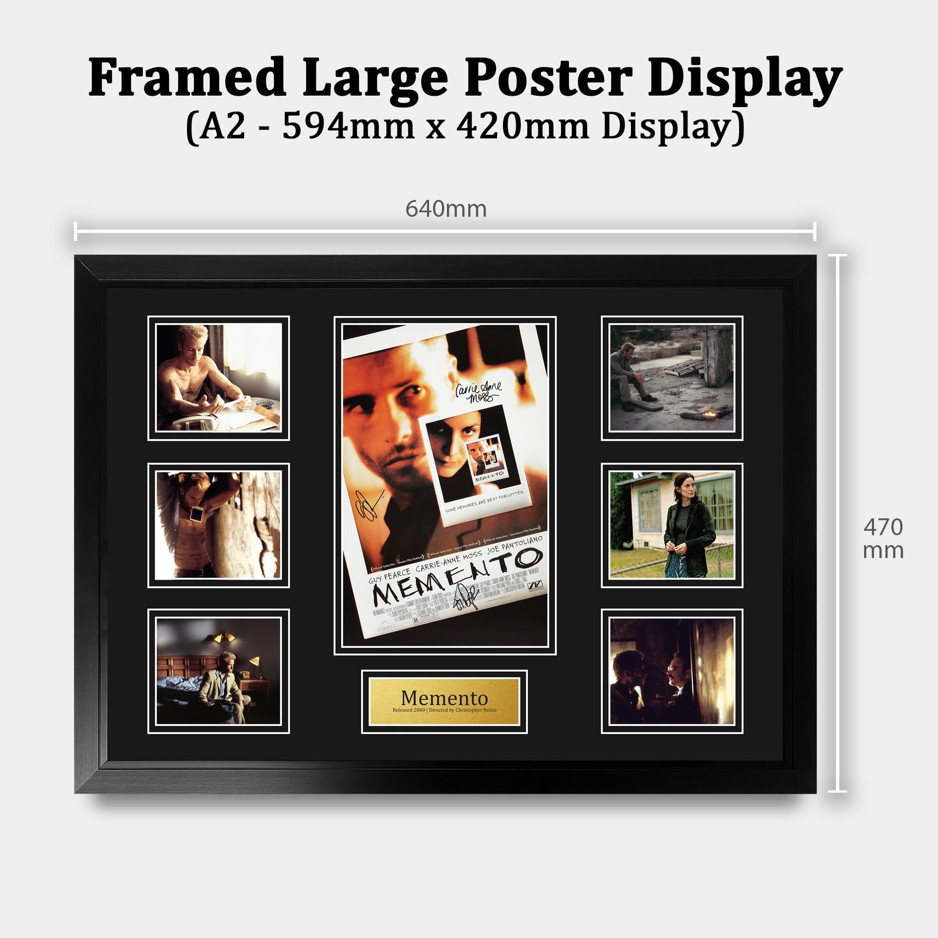 HWC Trading Memento Podpisany Plakat Filmowy A2 Deluxe w Ramie