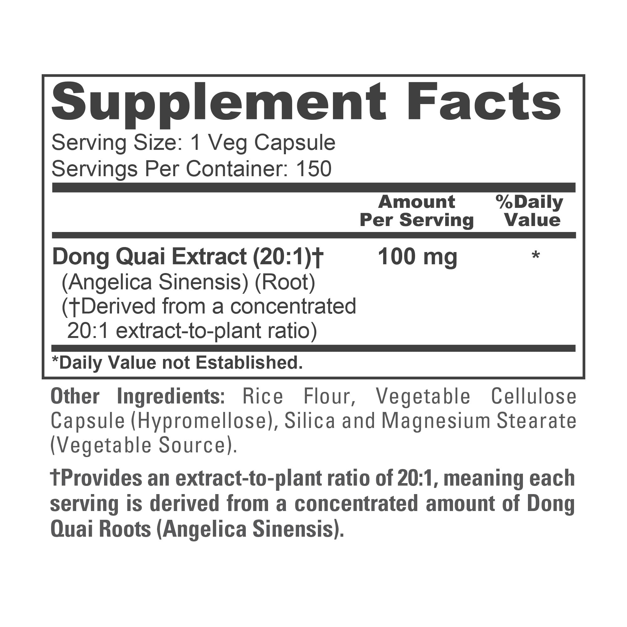 NusaPure Dong Quai, Vegan, 100mg, 150 Vegetarian Capsules - 150 Servings — Amazon image 4