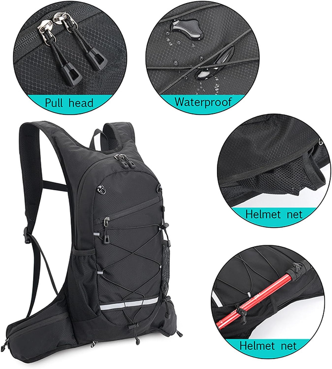 - 20L 軽量 防水 調整可能バッグ - メンズ ハイキング バックパック,ランニング、サイク 【Wedgewood】