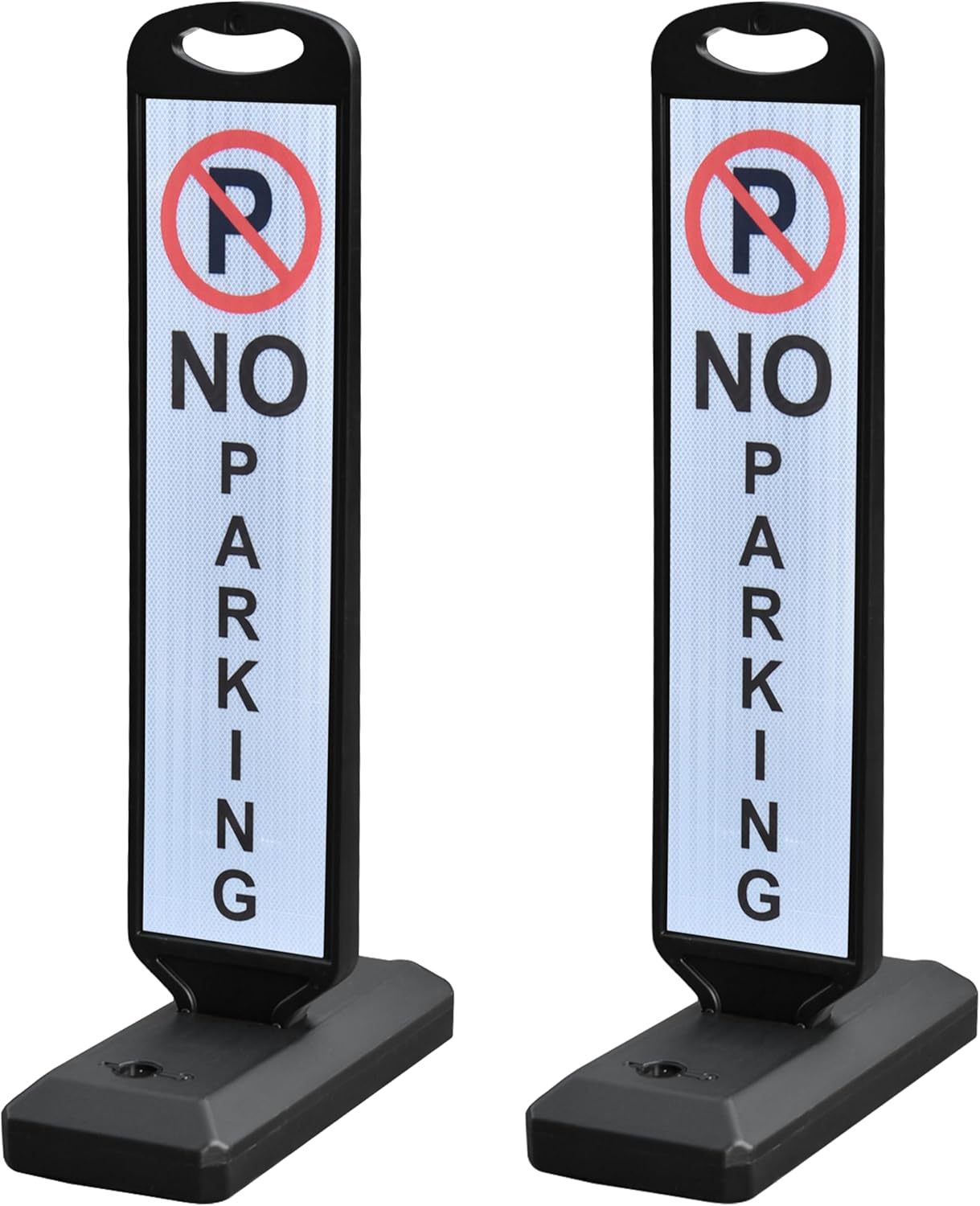 OrangeStar 43" Pedestrian Crossing and Stop Sign, 2-Pack Double-Sided Reflective Safety Signs with Water-Filled Base for School Zone, Traffic Control, Driveway